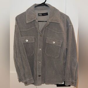 Zara Gray Corduroy Jacket